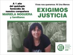 Para exigir justicia, concentración a un año del femicidio de Mariela Noguera