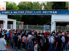 Repudio a los 15 despidos en Fabricaciones Militares en Fray Luis Beltrán