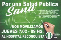 Por una Salud Pública Sana: ATE se concentra y moviliza frente al Hospital Central Reconquista