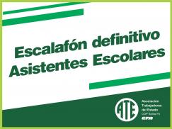 Escalafones definitivos Asistentes Escolares