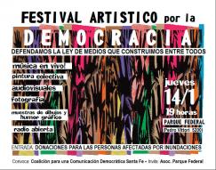 Este jueves 14:: Festival Artístico por la Democracia en el Parque Federal