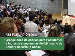 Grabaciones de charlas para Postulantes a ingresos y suplencias del Ministerio de Salud y Desarrollo Social 