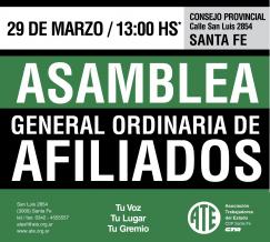 Asamblea General Ordinaria de Afiliados de ATE 