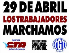 29 de abril: marcha en contra de los despidos y el ajuste