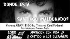 Actividades en Santa Fe para exigir la aparición con vida de Santiago Maldonado