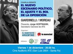 Charla debate en ATE con Mempo Giardinelli y Leopoldo Moreau