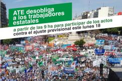 ATE Santa Fe DESOBLIGARÁ A LOS TRABAJADORES ESTATALES este lunes 18 a partir de las 9 hs para sumarse a los diferentes actos