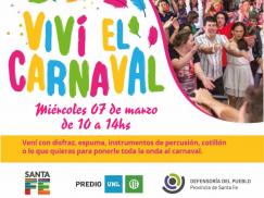 Viví el Carnaval en el Predio este miércoles 7 de marzo de 10 a 14 horas