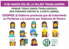 8M: desobligan a las mujeres de la Administración Pública y ATE convoca a las marchas en toda la provincia