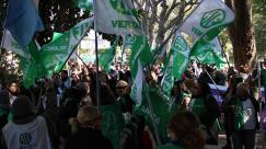 Contundente jornada de protesta en el Ministerio de Desarrollo Social