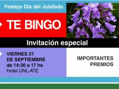 El Centro de Jubilados/as organiza un Té Bingo  en el Hotel UNL ATE