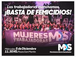 5D: Jornada de lucha “Basta de femicidios”