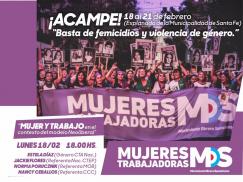 ¡ACAMPE! del 18 al 21 de febrero: Basta de femicidios y violencia de género. 