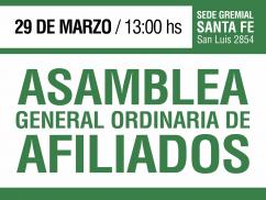 Asamblea General Ordinaria de Afiliados a ATE 