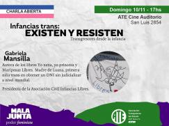Este domingo en ATE: charla Abierta sobre infancias trans