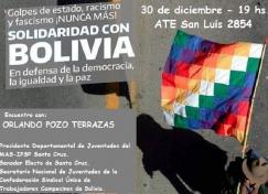 Este lunes en ATE: Charla en solidaridad con Bolivia