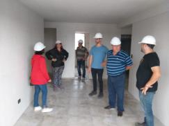 Rosario: recorrida por la obra de los 2 edificios del Programa ATE Vivienda y Refacción