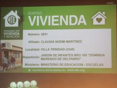 8º Sorteo del Programa Vivienda y Refacción con beneficiarios/as de distintos puntos de la provincia