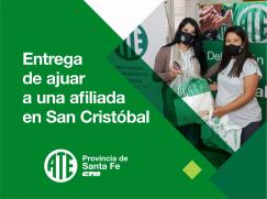 Entrega de ajuar a una afiliada en San Cristóbal