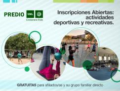 Reapertura de Inscripciones para Actividades Deportivas y Recreativas