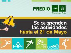 Se suspenden las Actividades físicas para la Salud y recreativas en el Predio