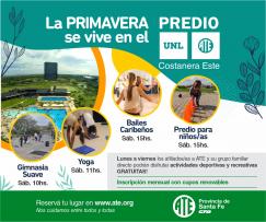 Inscripción abierta a las actividades recreativas en el Predio UNL ATE