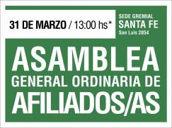Asamblea General Ordinaria de Afiliados/as