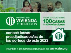 Programa ATE Vivienda y Refacción: Preadjudicados/as 2023