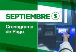 Cronograma de pago correspondiente al mes de septiembre