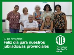 ¡Feliz día a todos los Jubilados y Jubiladas Provinciales!