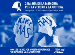 El 24M Marchamos por Memoria, Verdad y Justicia