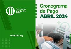 Cronograma de pago correspondiente al mes de abril