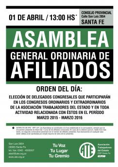 Asamblea General Ordinaria de Afiliados de ATE