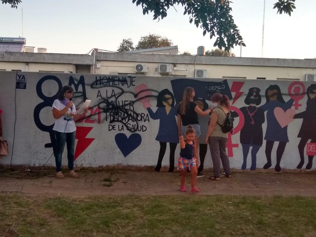 Actos del 8M del Frente de Mujeres Sindicalistas del Dpto San Martín