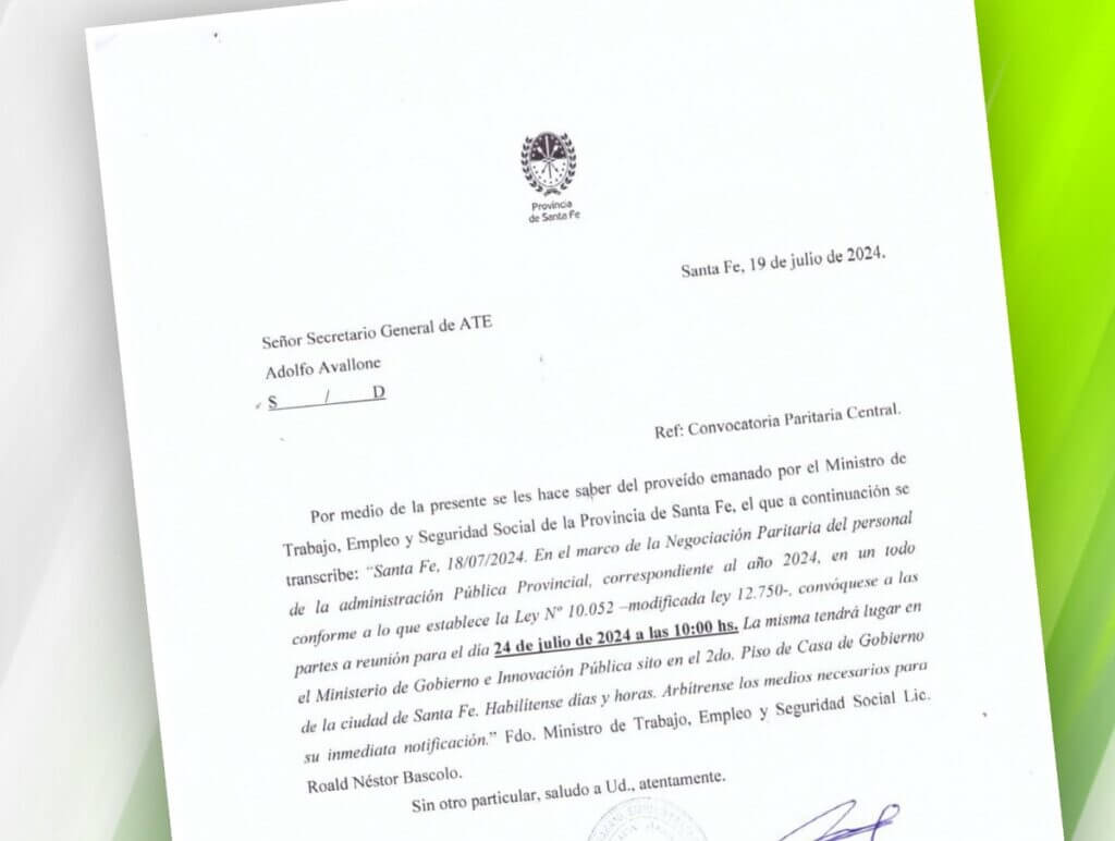 Nueva convocatoria a la Paritaria del Sector Público