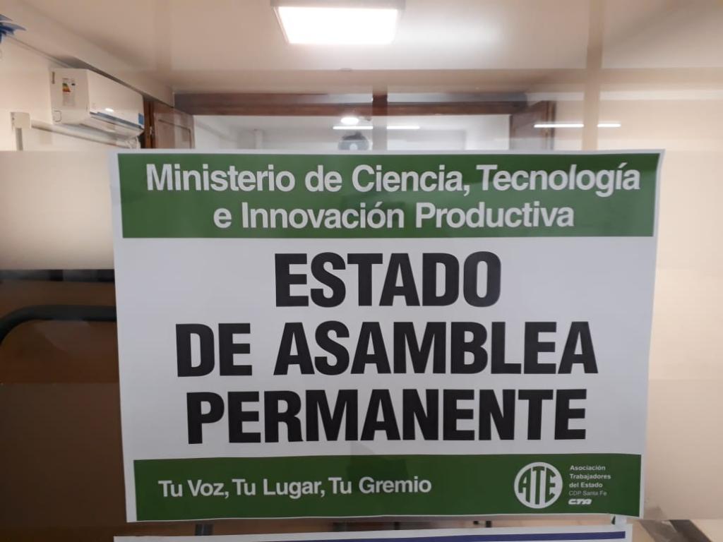 Asamblea permanente en el Ministerio de Ciencia, Tecnología e Innovación Productiva