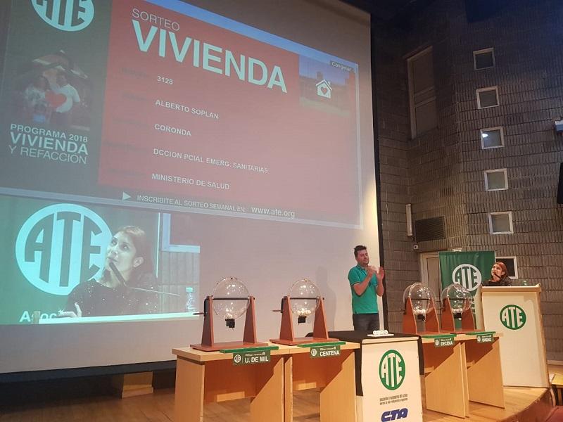 10 nuevos beneficiarios en el 6º Sorteo del Programa ATE Vivienda y Refacción