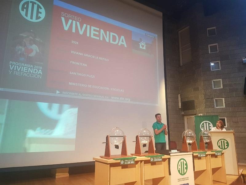 Público y transparente, se realizó el 9º Sorteo del Programa ATE Vivienda y Refacción