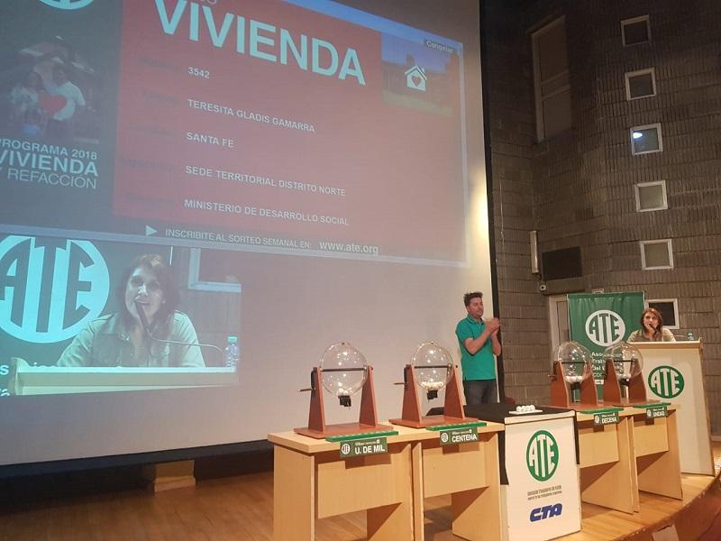 Se realizó el 11º Sorteo del Programa ATE Vivienda y Refacción
