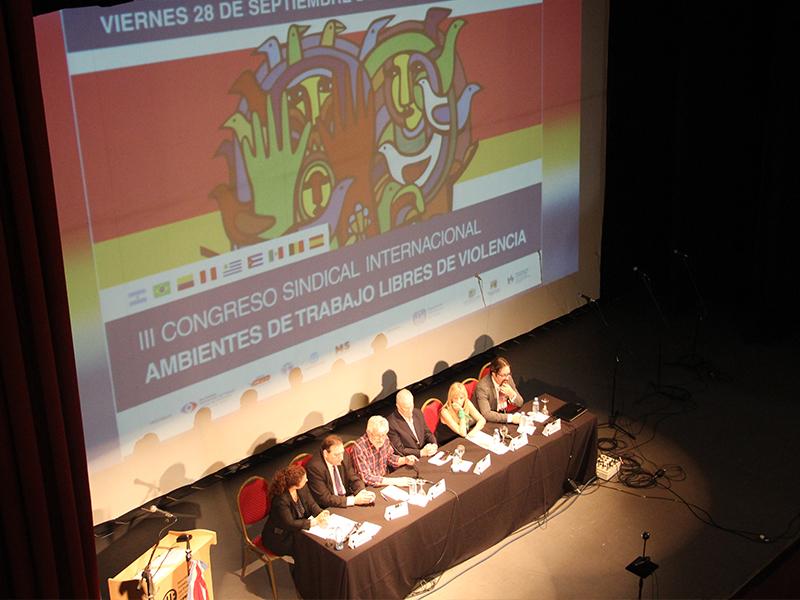 Se realizó el III Congreso Sindical Internacional Ambientes de trabajo libres de violencia