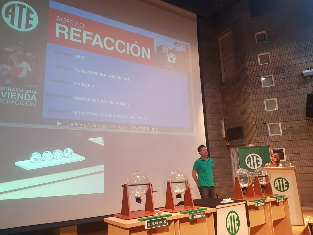 Se realizó el 16º sorteo del Programa ATE Vivienda y Refacción