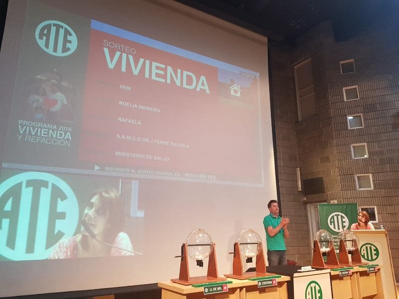 Público y transparente, se realizó el 17º sorteo del Programa ATE Vivienda y Refacción