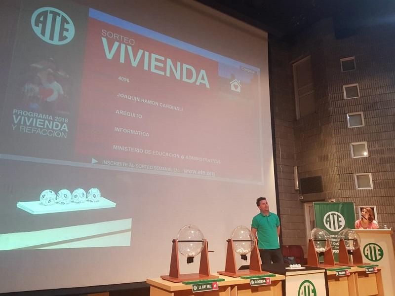 Se realizó el 19º sorteo del Programa ATE Vivienda y Refacción