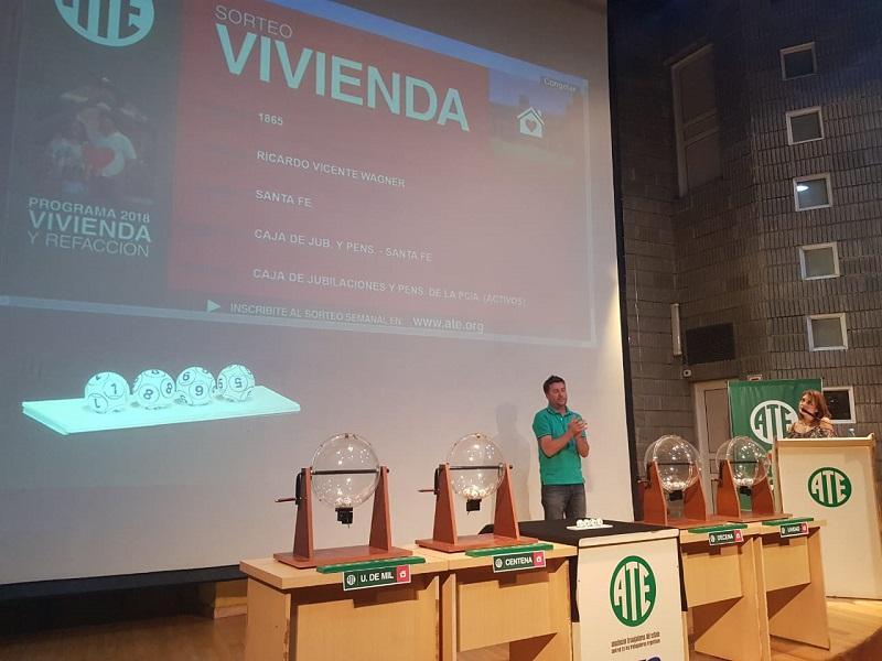 10 nuevos trabajadores/as beneficiarios en el 22º sorteo del Programa ATE Vivienda y Refacción