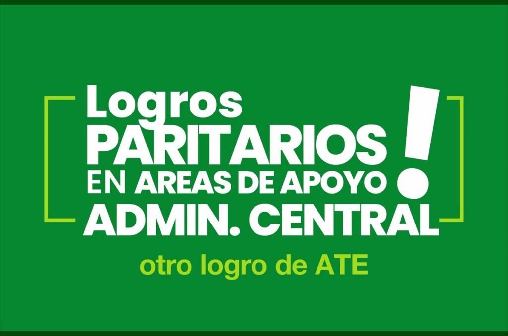 Logros Paritarios en Áreas de apoyo de la Administración Central